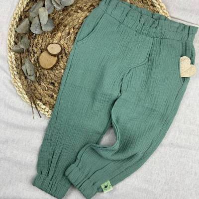 Handgenähte Musselinhose für Kinder