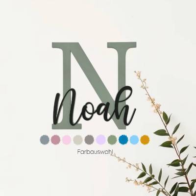 XXL Türschild Kinderzimmer, Namensschild personalisiert, Holzschild, Schriftzug aus Holz, Wanddekoration, Dekoration