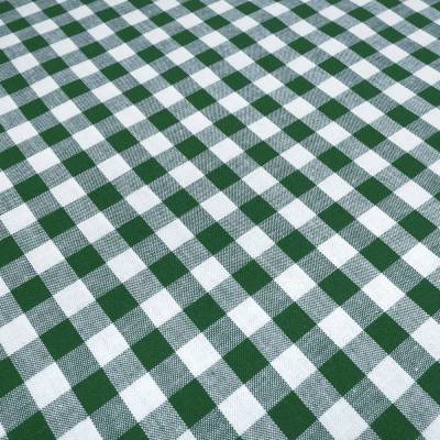 Stoff Baumwolle Zefir Karo 1 cm tanne dunkelgrün weiß kariert Kleiderstoff Dekostoff Blusenstoff Trachtenstoff