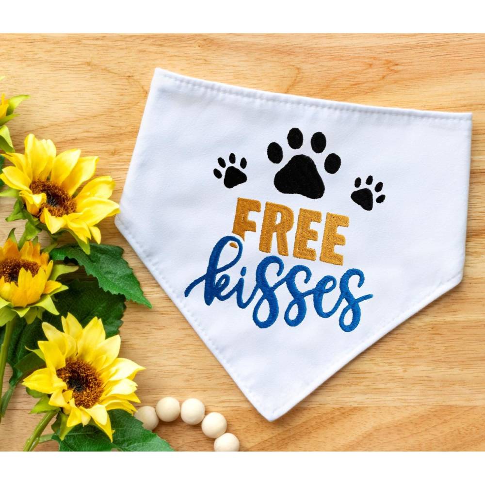 Stickdatei Free kisses in 6 Größen, Maschinenstickerei, Stickmuster mit Hunde Pfoten Motiv Bild 7