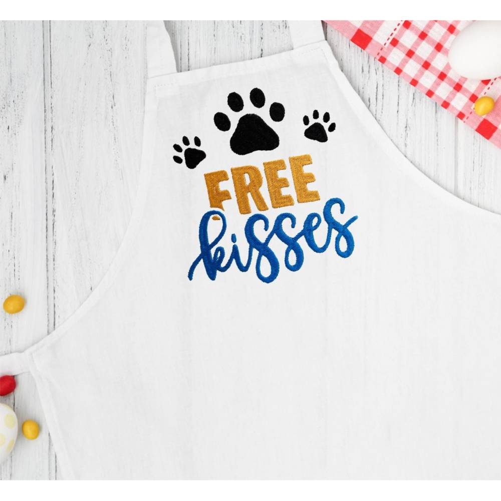 Stickdatei Free kisses in 6 Größen, Maschinenstickerei, Stickmuster mit Hunde Pfoten Motiv Bild 9
