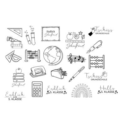 Schule Bundle PNG SVG Datei - Download Plotterdatei - Plotter File - Schulkind Schultüte Bücher Viel Erfolg