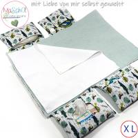 Wickelunterlage mit Wickeltasche Musselin Krokodil – Praktisch & Weich