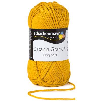 65,00 € / 1 kg Schachenmayr ’Catania Grande’ Baumwolle Wolle Garn z.B. für Shirts Tops Amigurumis Farbe: gold / 3249