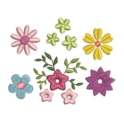 Stickdatei Blumen Minis SET Bild 2