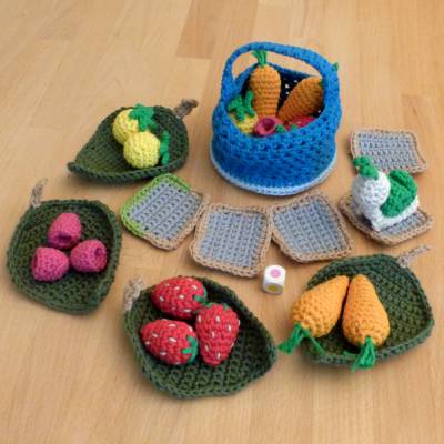 Häkelanleitung "Mein kleiner Garten" Würfelspiel, Lernspiel, pdf-Datei