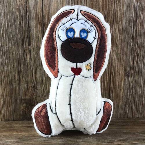 Stickdatei ITH Hund LUCKY für Rahmen 20×30cm, Maschinenstickerei, ITH Stickmuster mit Tiermotiv