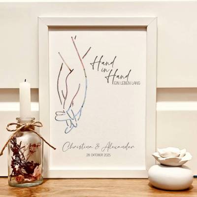 Hochzeitsgeschenk personalisiert | Geldgeschenk zur Hochzeit | Bilderrahmen für Brautpaare |