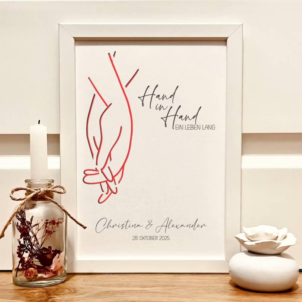 Hochzeitsgeschenk personalisiert | Geldgeschenk zur Hochzeit | Bilderrahmen für Brautpaare | Bild 2