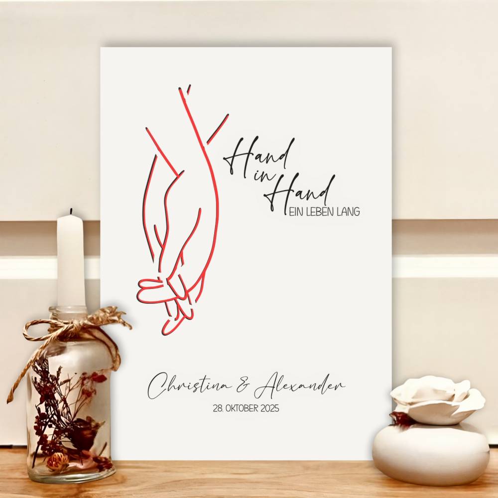 Hochzeitsgeschenk personalisiert | Geldgeschenk zur Hochzeit | Bilderrahmen für Brautpaare | Bild 3