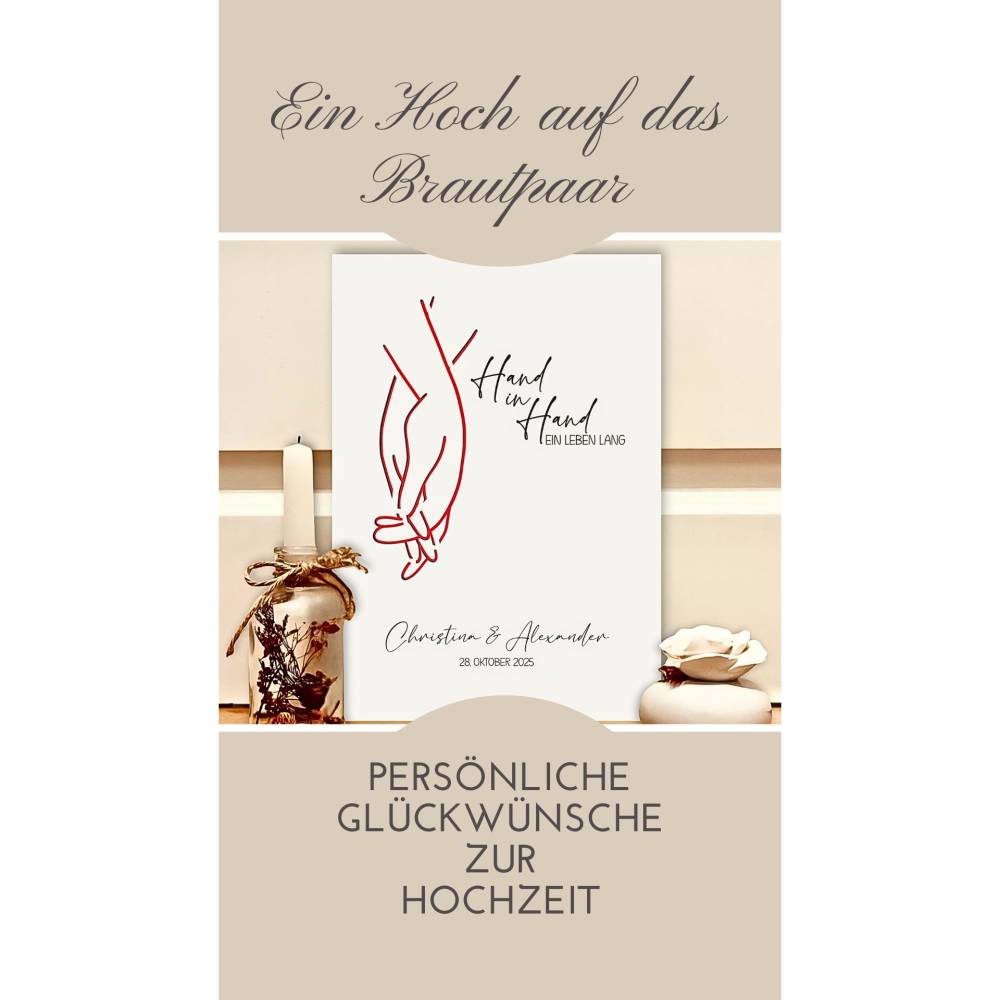 Hochzeitsgeschenk personalisiert | Geldgeschenk zur Hochzeit | Bilderrahmen für Brautpaare | Bild 8