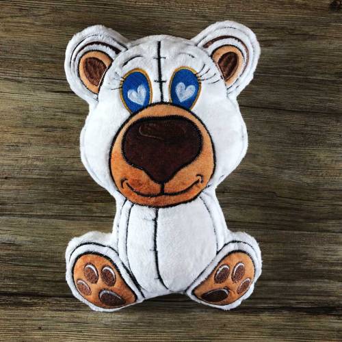 Stickdatei ITH Eisbär TOM für Rahmen 20×30cm, Maschinenstickerei, ITH Stickmuster mit Tiermotiv