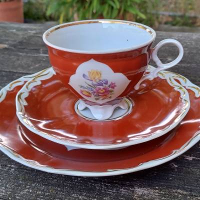 Sammeltasse Gedeck von Porzellanmanufaktur Lichte – Vintage Porzellan für die Kaffeetafel