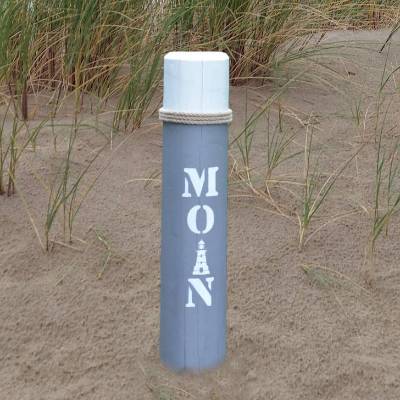 Holzsäule Poller Blumensäule Garten Meer Strand Stammholz 