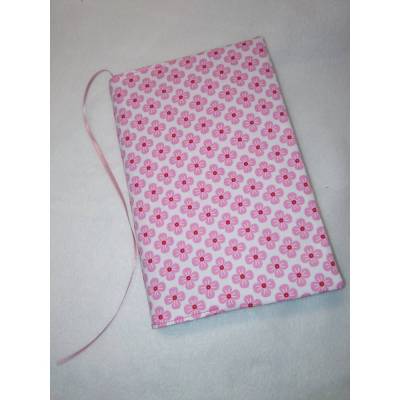 Buchhülle, Blümchen, rosa, Buchschutz, Umschlag, Schutzumschlag, Geschenkverpackung, Buchgeschenk, Lesezeichen