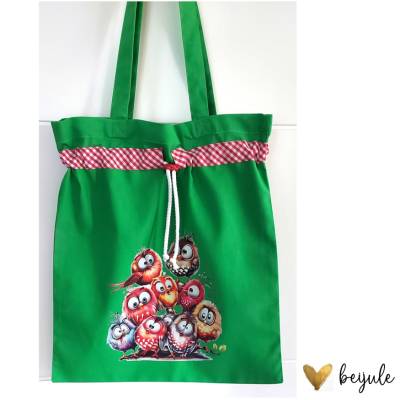 Taschenbeutel mit Vogelmotiv