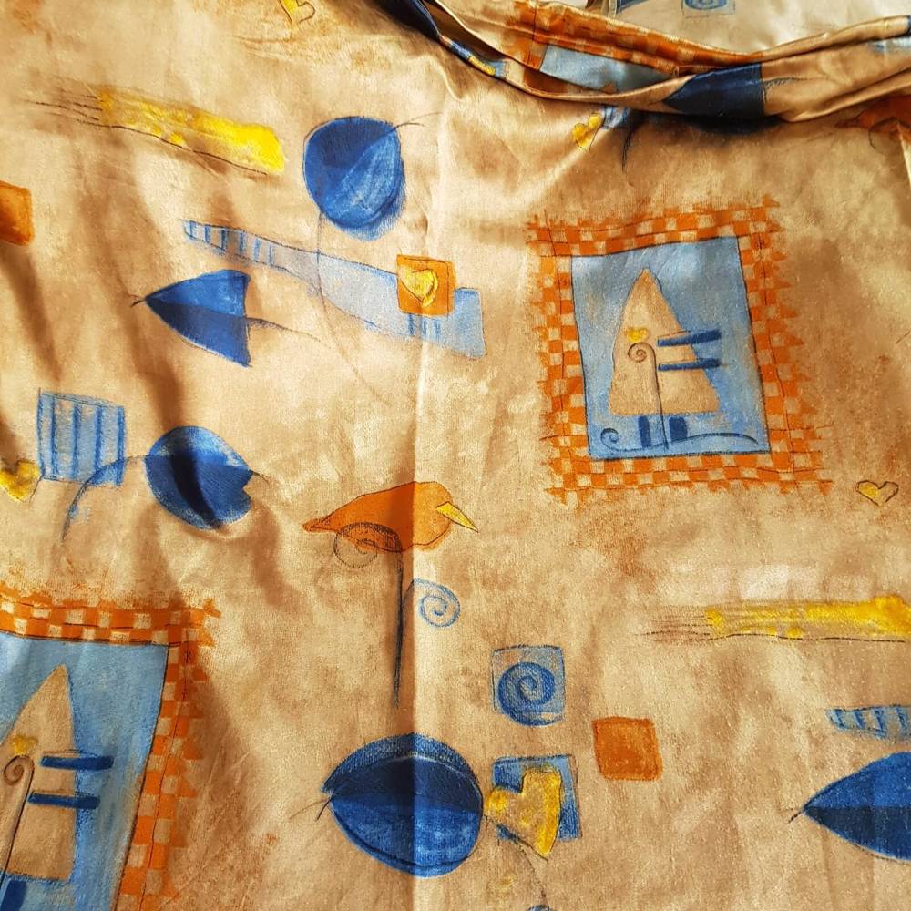 Bettbezug 70er Jahre Vintage bunt Polyester 135x200cm neuwertig Bild 1