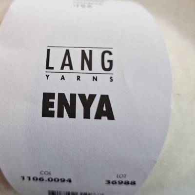 Wolle, 50g Lang Yarns Enya, Fb 94, natur, creme,  Alpaca, Polyamid, LL150m, Nadel 5-5,5mm,  flauschig, weich