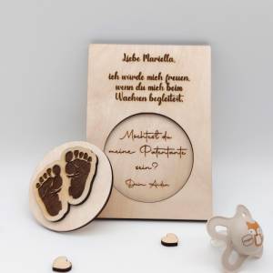Willst du meine Patentante / mein Patenonkel sein? / Paten Fragen / Patenkind / Baby Geburt / Geschenk / personalisiert
