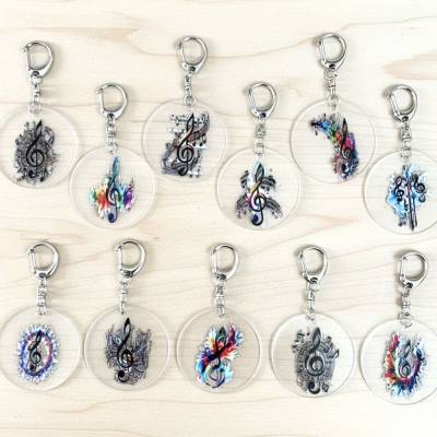 Schlüsselanhänger Musik Notenschlüssel – Geschenkidee für Musikliebhaber, Acryl, verschiedene Designs, SAAK-51-61