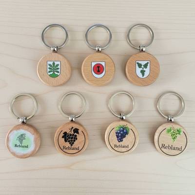 Schlüsselanhänger Rebland Baden-Baden – Wein & Heimat, Geschenkidee aus Holz, Souvenir, SAHR-237-243