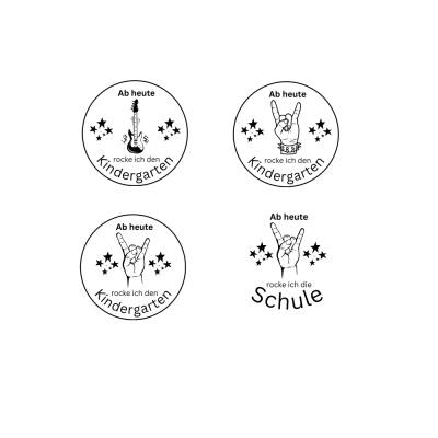 Ab heute Rocke ich den Kindergarten Bundle PNG SVG Datei - Download Plotterdatei - Plotter File - Kindergarten Vorschule