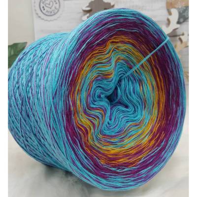 (GP €75,47/KG)  4 fädig  ** Flower of Power 2 ** Farbverlaufsgarn / Bobbel / Wolle
