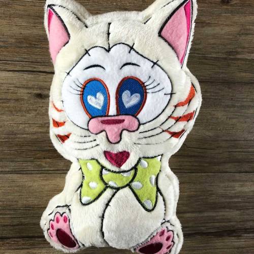 Stickdatei ITH Katze KARLO für Rahmen 20×30cm, Maschinenstickerei, ITH Stickmuster mit Tiermotiv