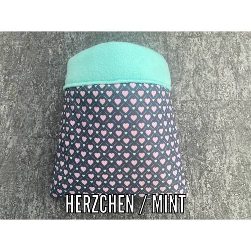KuschelSack / Schlafsack / Kuschelhöhle Meerschweinchen "Herzchen mint"
