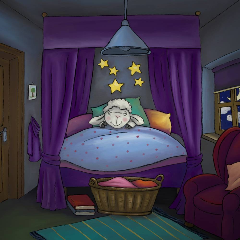 Bilderbuch, Kinderbuch, Einschlafbuch, ab 4 Jahre, »Ein Zimmer voller Schafe«, 48 Seiten inkl. Mini-Poster, 21x21 cm Bild 2
