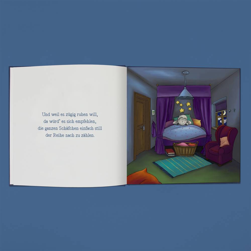 Bilderbuch, Kinderbuch, Einschlafbuch, ab 4 Jahre, »Ein Zimmer voller Schafe«, 48 Seiten inkl. Mini-Poster, 21x21 cm Bild 4
