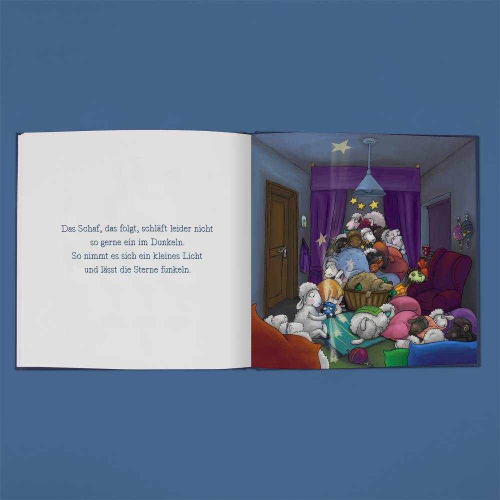 Bilderbuch, Kinderbuch, Einschlafbuch, ab 4 Jahre, »Ein Zimmer voller Schafe«, 48 Seiten inkl. Mini-Poster, 21x21 cm Bild 8