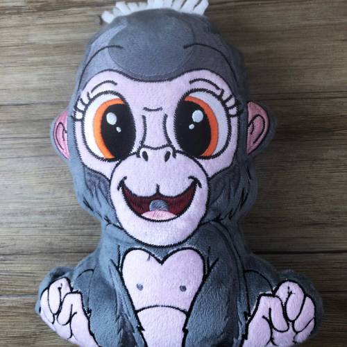 Stickdatei ITH Gorilla Bruno für Rahmen 20×30cm, Maschinenstickerei, ITH Stickmuster mit Tiermotiv