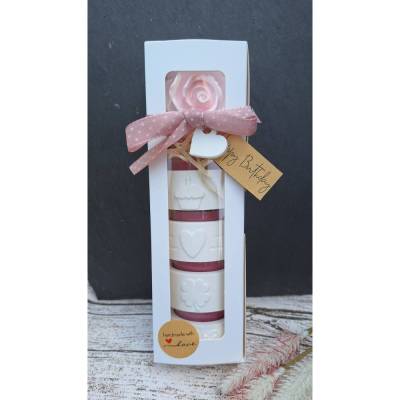 Teelicht-Geschenkset zum Geburtstag ~  Mitbringsel ~ Teelichthalter ~ Windlicht ~ Kerzenset