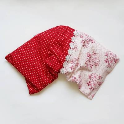 Wärmekissen, Kühlkissen Vintageblumen Körnerkissen, Dinkelkissen Rapssamen Wohlfühlkissen rot Rosen Getreidekissen
