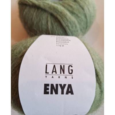Wolle, 50g Lang Yarns Enya, Fb 91, salbei, lindgrün,  Alpaca, Polyamid, LL150m, Nadel 5-5,5mm,  flauschig, weich