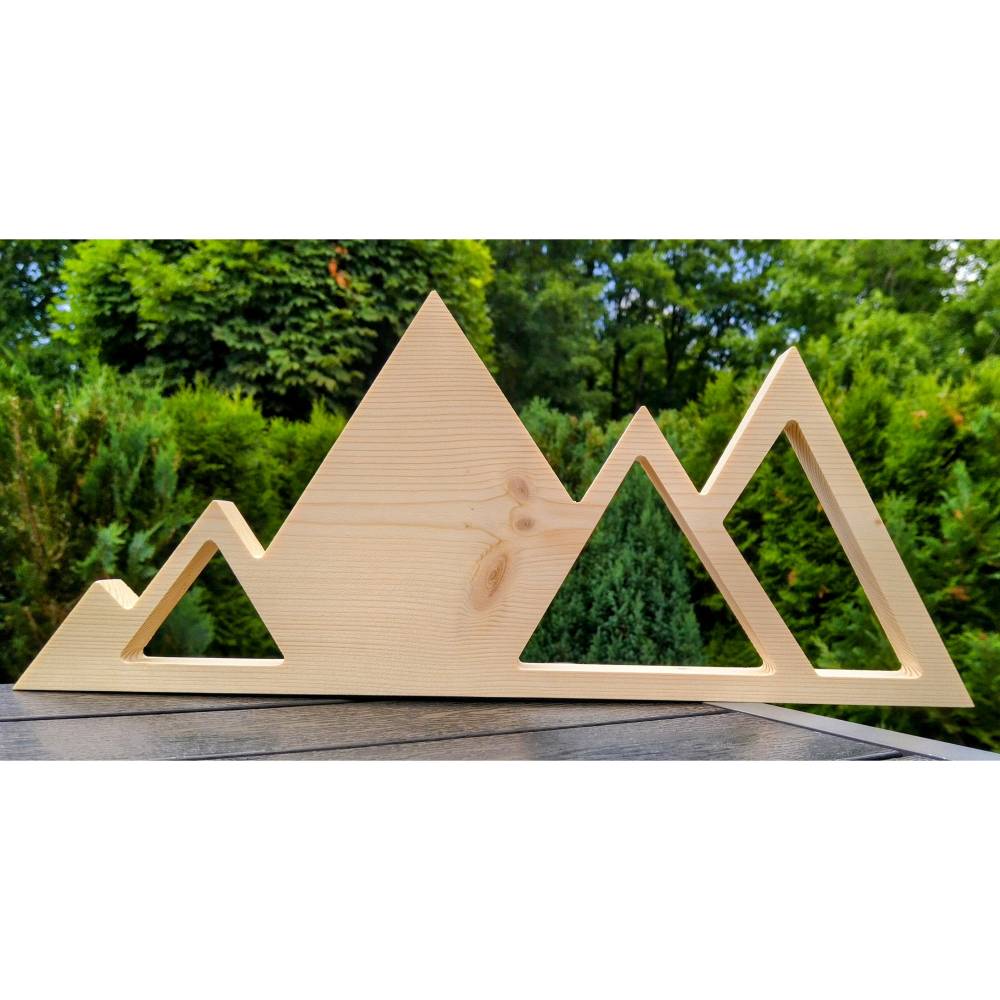 Berge,Holz-Bild, Holz Deko, Dekoration,Holz-Berge, Fichte,Holz, Bastelholz