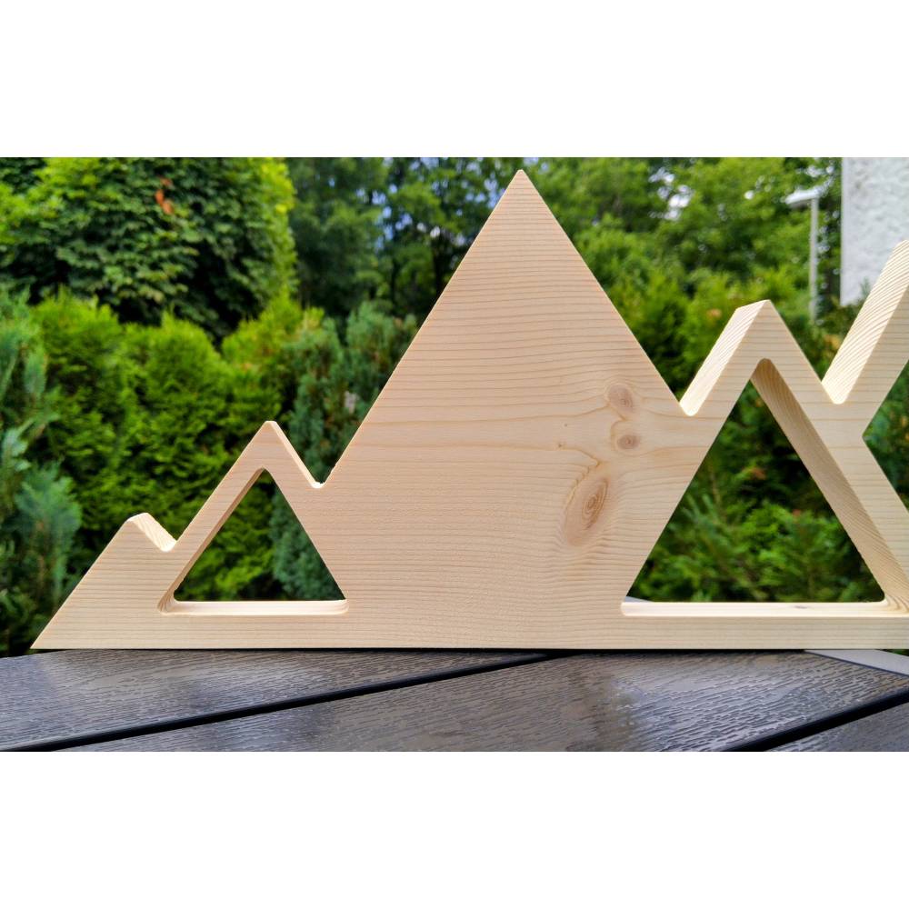 Berge,Holz-Bild, Holz Deko, Dekoration,Holz-Berge, Fichte,Holz, Bastelholz
