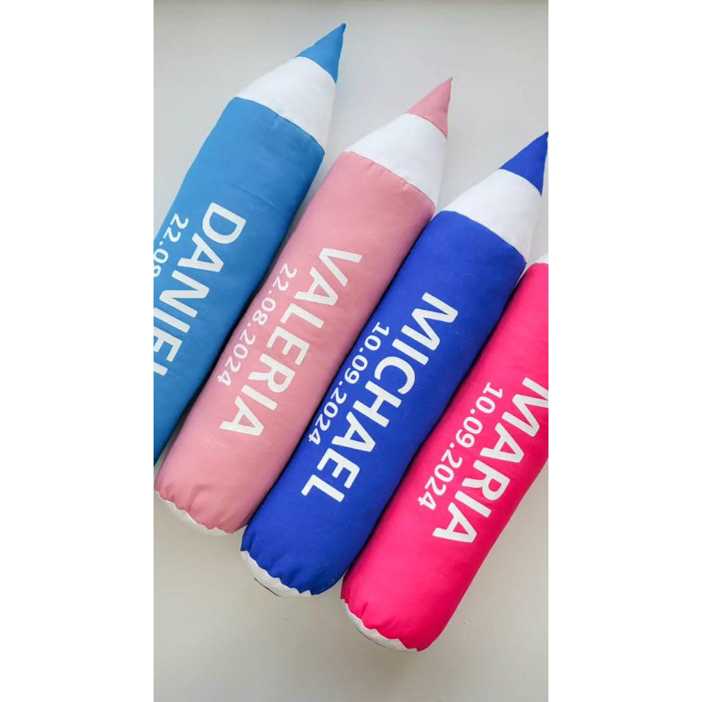 Personalisierte Stiftkissen | Geschenk Einschulung | Kissen mit Name | Geschenk Kindergarten Abschluss | Lehrer Geschenk Bild 1