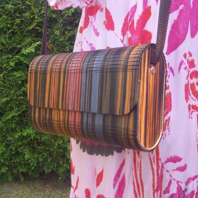 Holzhandtasche Vara, Rainbow, Umhängetasche