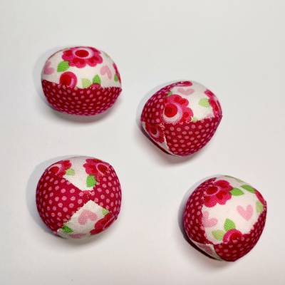 Spielball, klein, 4 Stück, für Chihuahua, Hund, Katze, Vogel, Rassel innenliegend, Durchmesser 3,5cm
