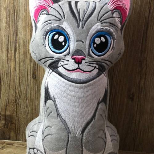 Stickdatei ITH Katze Morle für Rahmen 20×30 cm, Maschinenstickerei, ITH Stickmuster mit Tiermotiv