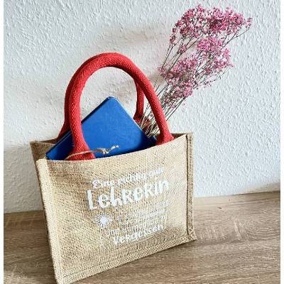 ️ Jute-Tasche Geschenk Lehrerin  – Wertschätzung mit Herz ️