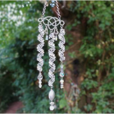 Windspiel Hochzeitsdeko Suncatcher Herz Feng shui celtic handmade Sonnenfänger Geschenk