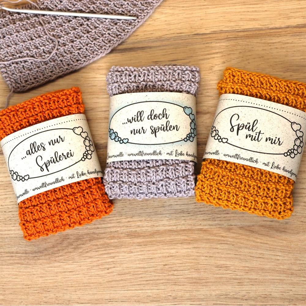 Geschenkverpackung für Spültücher – Banderole mit witzigen Sprüchen zum Selbstausdrucken Bild 2