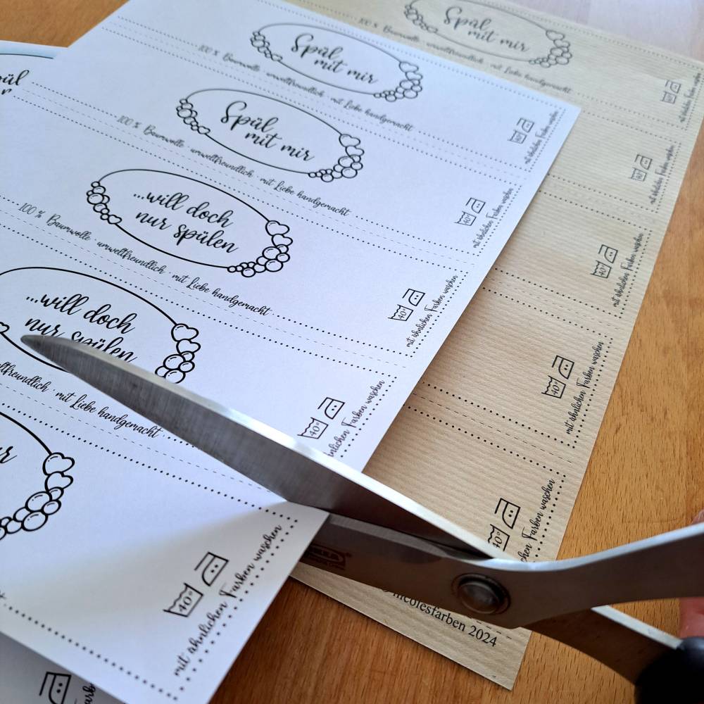 Geschenkverpackung für Spültücher – Banderole mit witzigen Sprüchen zum Selbstausdrucken Bild 6
