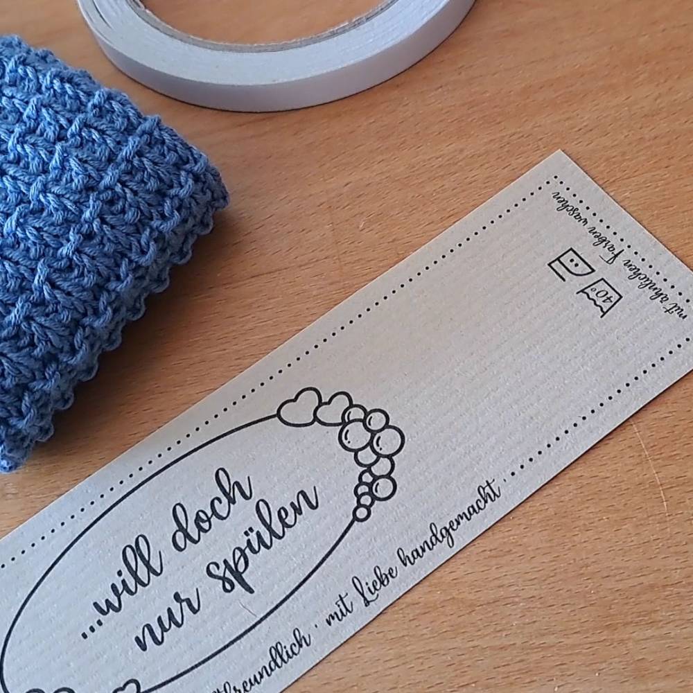 Geschenkverpackung für Spültücher – Banderole mit witzigen Sprüchen zum Selbstausdrucken Bild 7