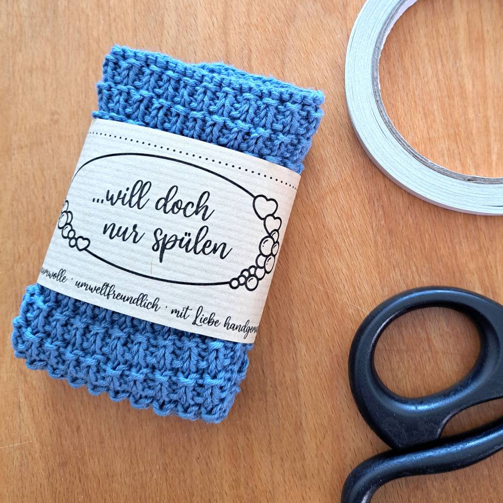 Geschenkverpackung für Spültücher – Banderole mit witzigen Sprüchen zum Selbstausdrucken Bild 9