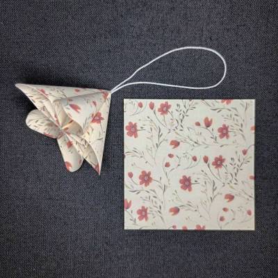 Motivpapier für Glockenblumen aus Papier, Origamipapier einseitig bedruckt