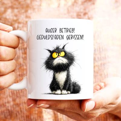 Tasse 'Geduldsfaden' - Bürotasse mit Spruch, Kaffeetasse, Humor, Arbeit, Geschenk